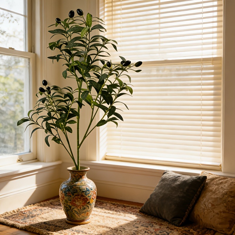 Ficus Lyrata Tree - 28cm-120cm 인조 올리브 나무, 실내 거실