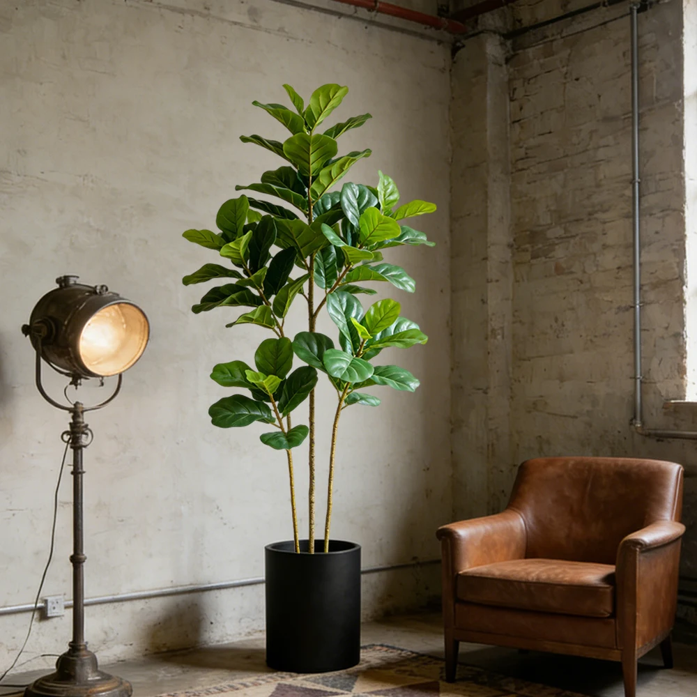 64/122cm 인조 피클무화과나무 가짜 오크 식물 열 - Ficus Lyrata Tree 리뷰 및 가격